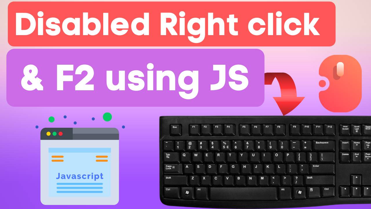 Disabling right click and F12 using JS